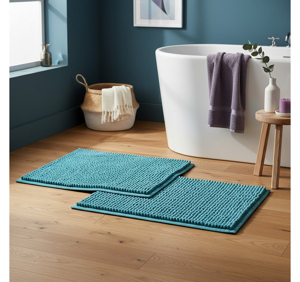 OTTO home Badematte Vanessa Chenille, Standard & Premium, 15cm oder 20cm, auch als 2er Set, rutschhemmend beschichtet, schnell trocknend, strapazierfähig, fußbo – Bild 2 von 5