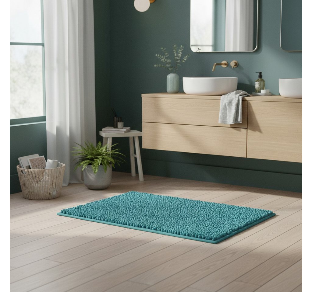OTTO home Badematte Vanessa Chenille, Standard & Premium, 15cm oder 20cm, auch als 2er Set, rutschhemmend beschichtet, schnell trocknend, strapazierfähig, fußbo – Bild 2 von 5