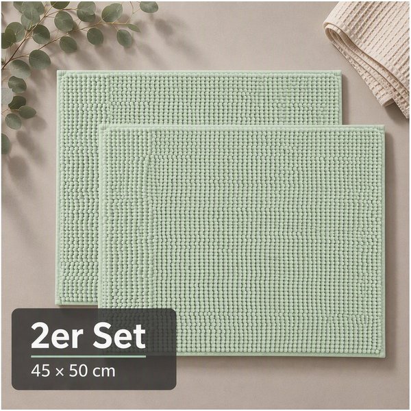 OTTO home Badematte Vanessa Chenille, Standard & Premium, 15cm oder 20cm, auch als 2er Set, rutschhemmend beschichtet, schnell trocknend, strapazierfähig, fußbo