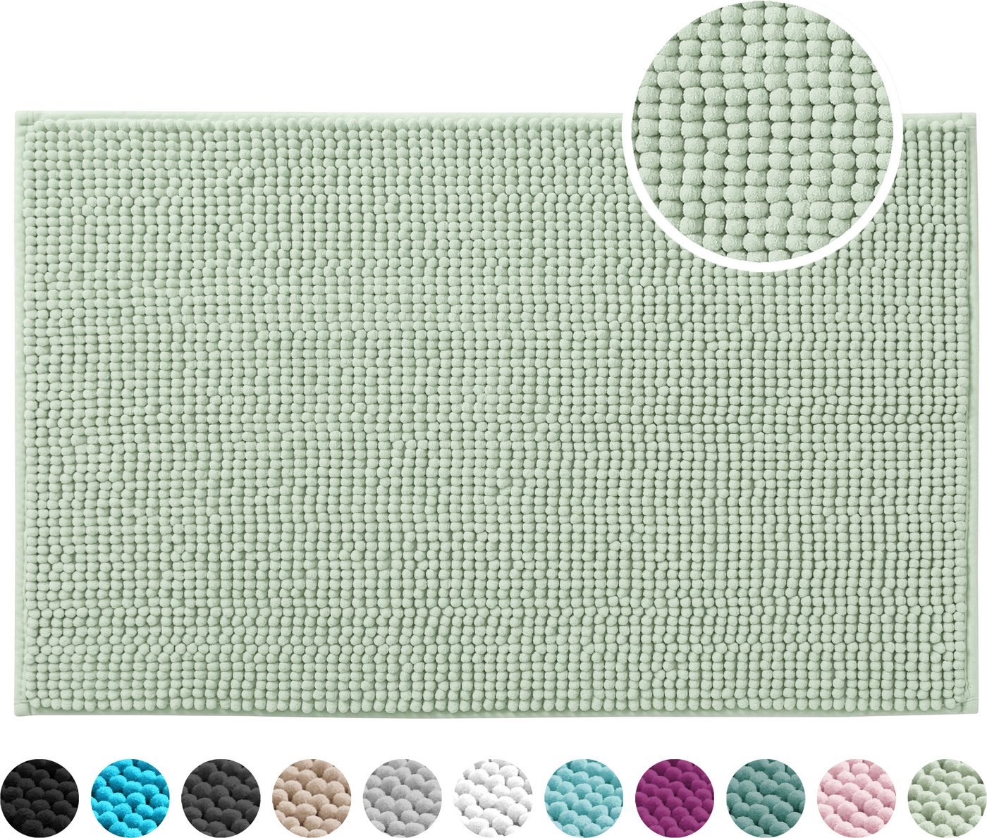 OTTO home Badematte Vanessa Chenille, Standard & Premium, 15cm oder 20cm, auch als 2er Set, rutschhemmend beschichtet, schnell trocknend, strapazierfähig, fußbo – Bild 2 von 5