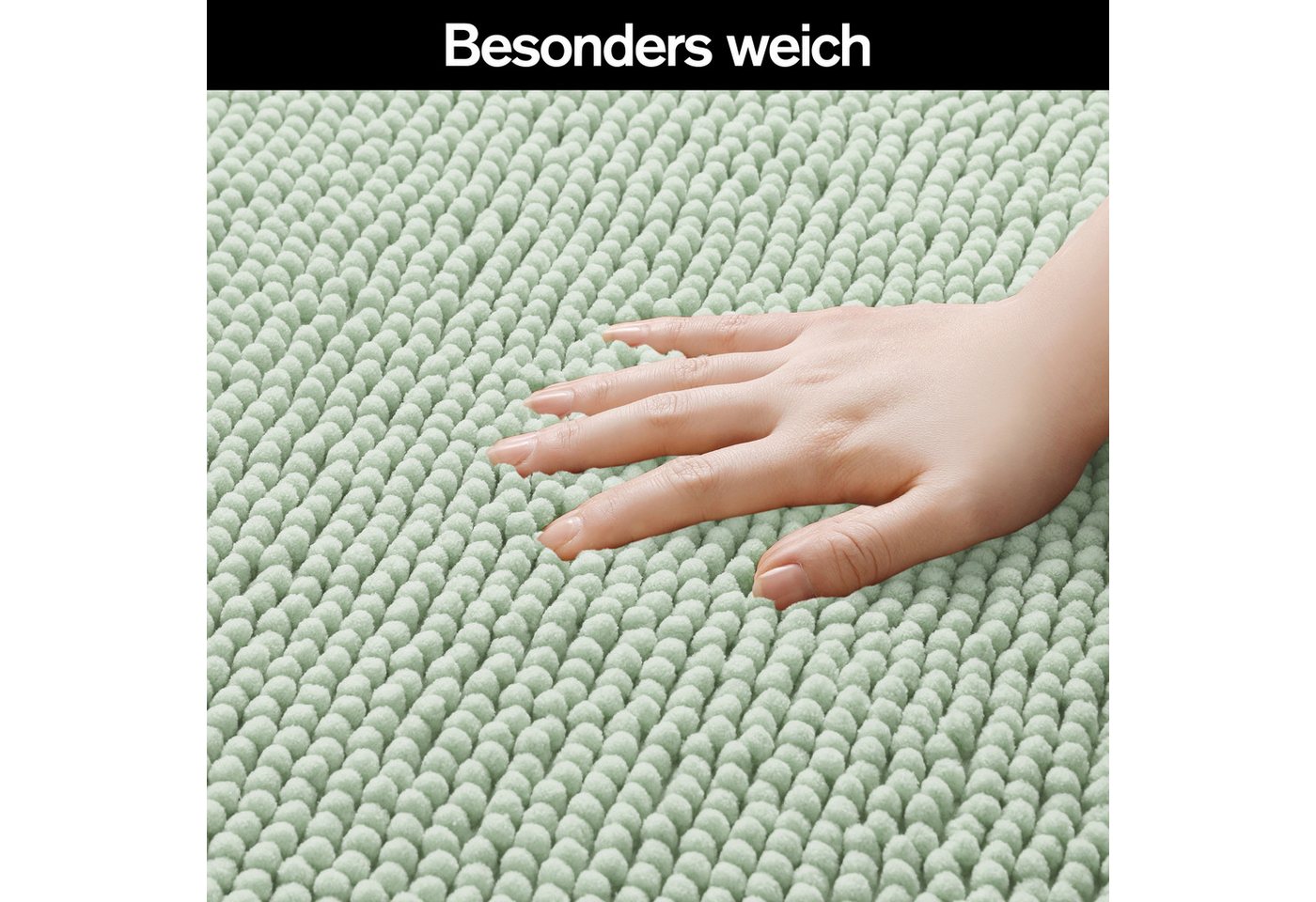 OTTO home Badematte Vanessa Chenille, Standard & Premium, 15cm oder 20cm, auch als 2er Set, rutschhemmend beschichtet, schnell trocknend, strapazierfähig, fußbo – Bild 5 von 5
