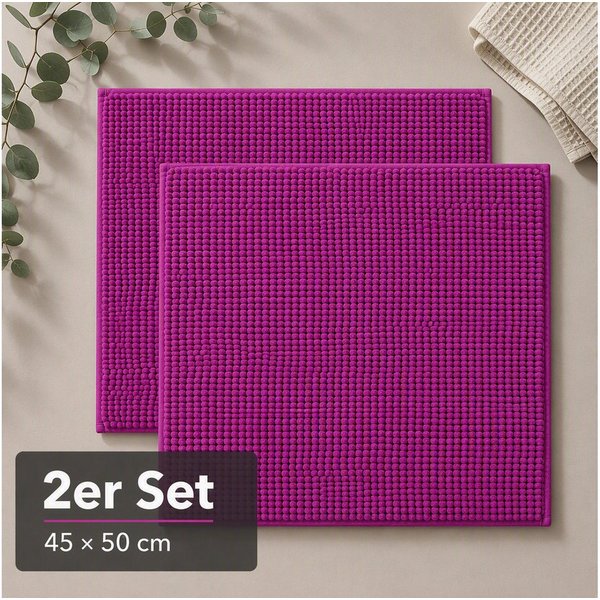 OTTO home Badematte Vanessa Chenille, Standard & Premium, 15cm oder 20cm, auch als 2er Set, rutschhemmend beschichtet, schnell trocknend, strapazierfähig, fußbo