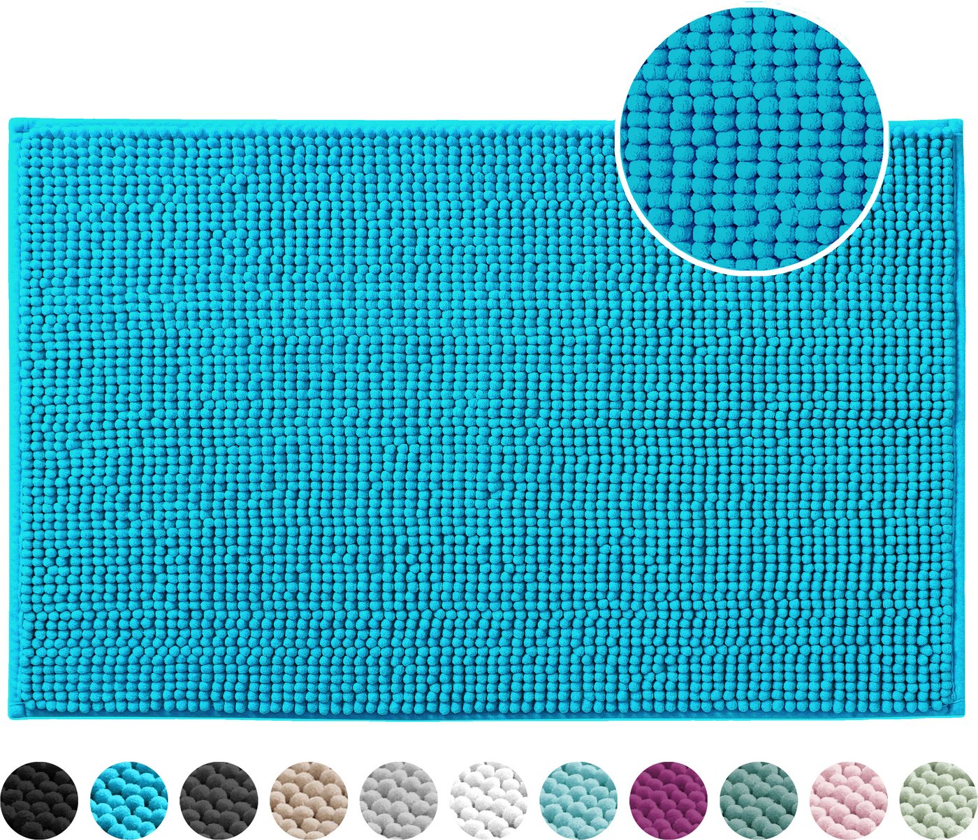OTTO home Badematte Vanessa Chenille, Standard & Premium, 15cm oder 20cm, auch als 2er Set, rutschhemmend beschichtet, schnell trocknend, strapazierfähig, fußbo – Bild 2 von 5