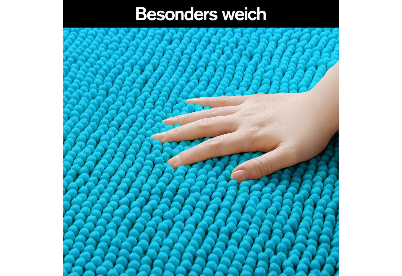 OTTO home Badematte Vanessa Chenille, Standard & Premium, 15cm oder 20cm, auch als 2er Set, rutschhemmend beschichtet, schnell trocknend, strapazierfähig, fußbo – Bild 5 von 5