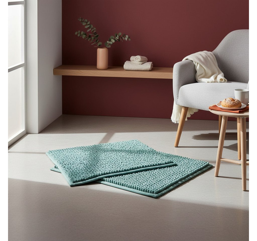 OTTO home Badematte Vanessa Chenille, Standard & Premium, 15cm oder 20cm, auch als 2er Set, rutschhemmend beschichtet, schnell trocknend, strapazierfähig, fußbo – Bild 2 von 5