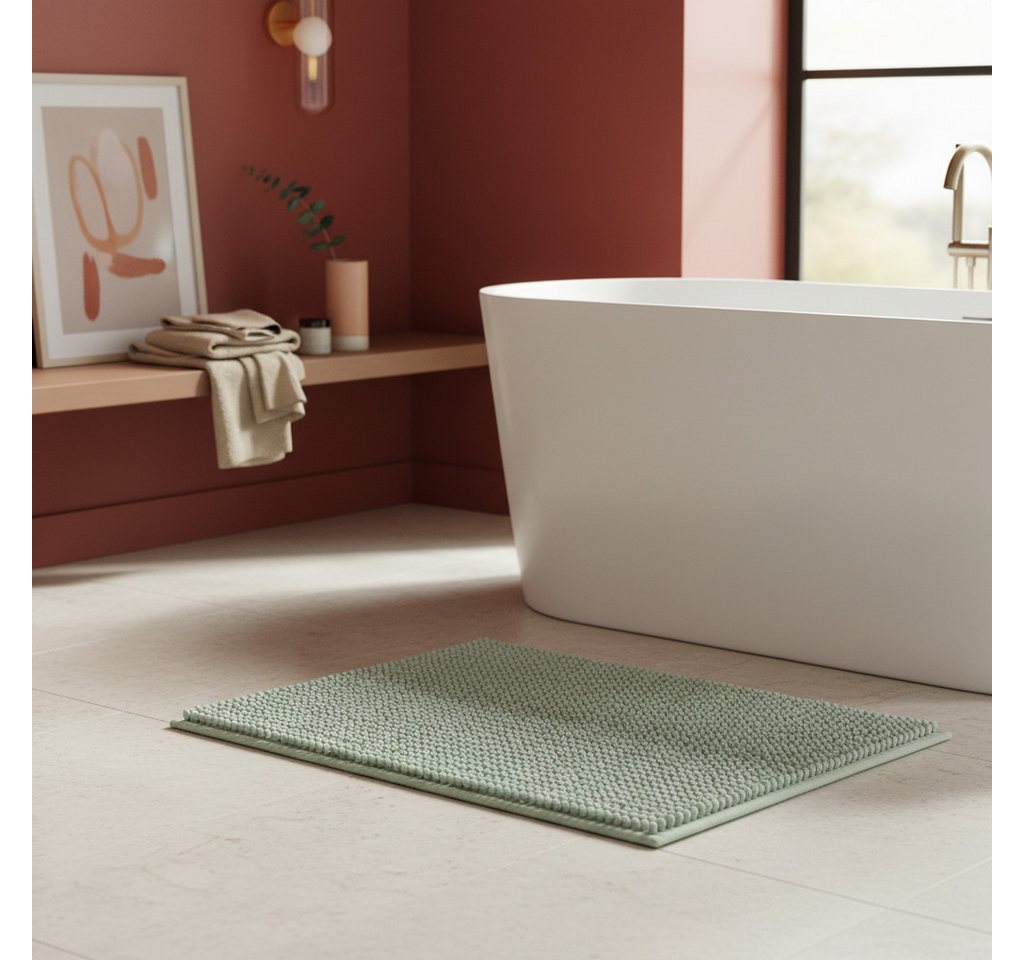 OTTO home Badematte Vanessa Chenille, Standard & Premium, 15cm oder 20cm, auch als 2er Set, rutschhemmend beschichtet, schnell trocknend, strapazierfähig, fußbo – Bild 2 von 5