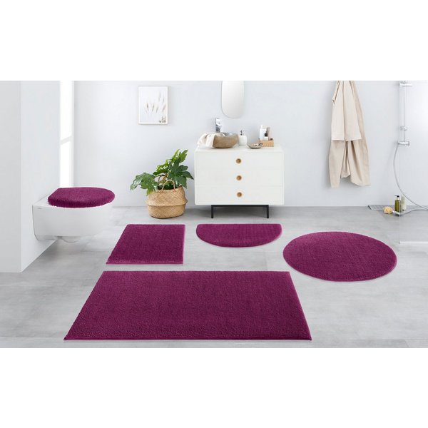 OTTO home Badematte Vanessa, Badvorleger, Badezimmer Teppich, Höhe 10 mm, rutschhemmend beschichtet, schnell trocknend, strapazierfähig, fußbodenheizungsgeeigne
