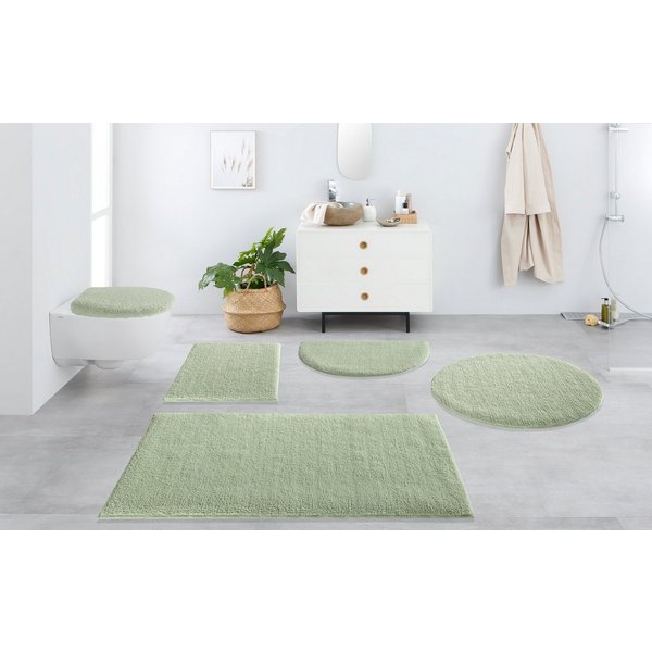 OTTO home Badematte Vanessa, Badvorleger, Badezimmer Teppich, Höhe 10 mm, rutschhemmend beschichtet, schnell trocknend, strapazierfähig, fußbodenheizungsgeeigne
