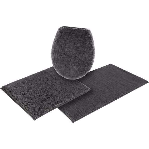 OTTO home Badematte Vanessa, Badvorleger, Badezimmer Teppich, Höhe 10 mm, rutschhemmend beschichtet, schnell trocknend, strapazierfähig, fußbodenheizungsgeeigne