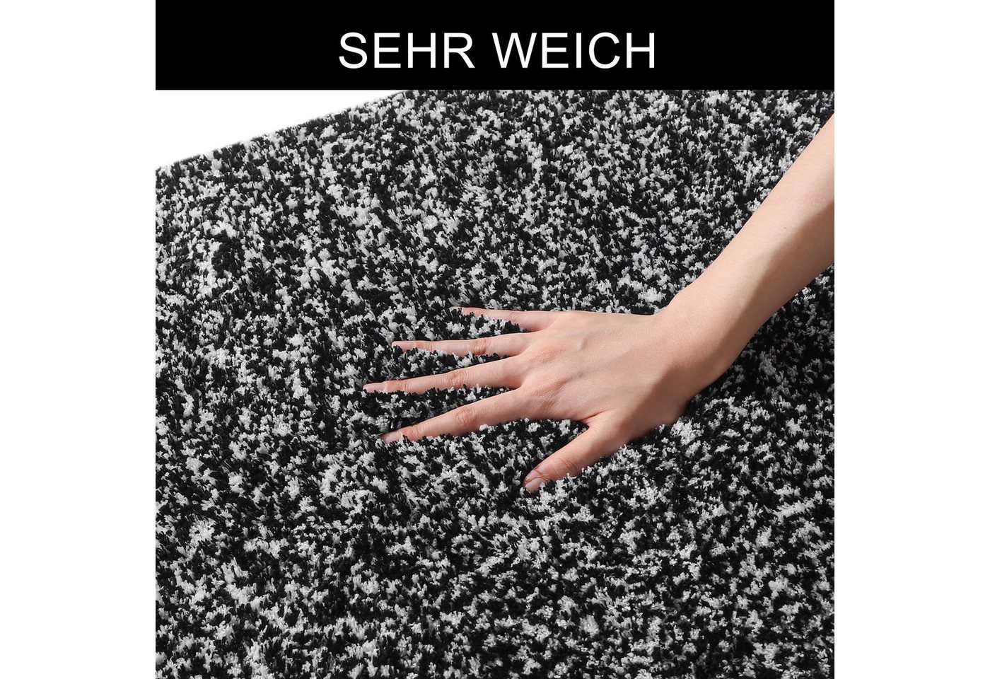 OTTO home Badematte Vanessa meliert, Badvorleger, Badezimmer Teppich, Duschvorleger, Höhe 20 mm, rutschhemmend beschichtet, strapazierfähig, Polyester, rechteck – Bild 5 von 5