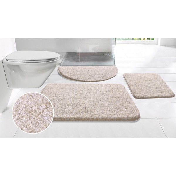 OTTO home Badematte Vanessa meliert, Badvorleger, Badezimmer Teppich, Duschvorleger, Höhe 20 mm, rutschhemmend beschichtet, strapazierfähig, Polyester, rechteck