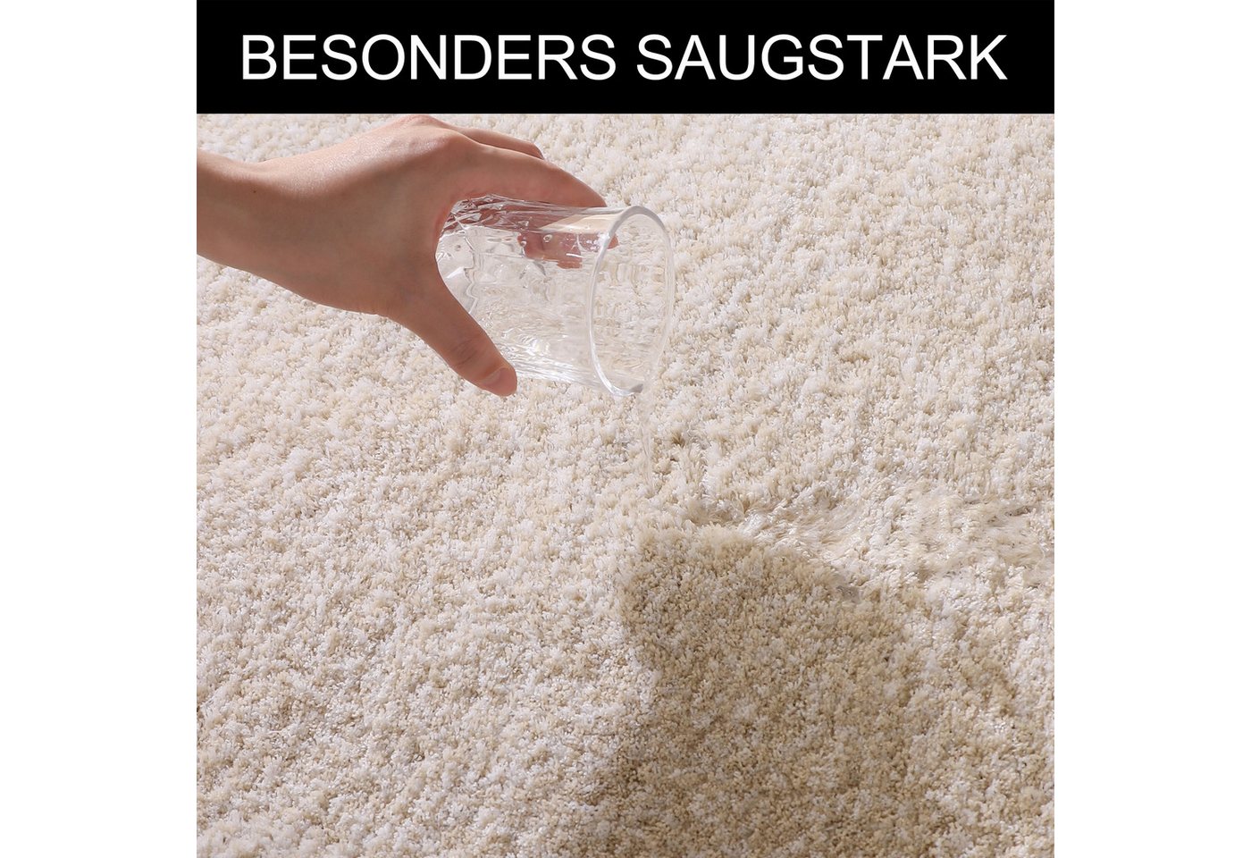 OTTO home Badematte Vanessa meliert, Badvorleger, Badezimmer Teppich, Duschvorleger, Höhe 20 mm, rutschhemmend beschichtet, strapazierfähig, Polyester, rechteck – Bild 4 von 5