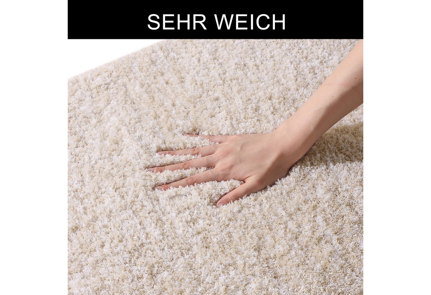 OTTO home Badematte Vanessa meliert, Badvorleger, Badezimmer Teppich, Duschvorleger, Höhe 20 mm, rutschhemmend beschichtet, strapazierfähig, Polyester, rechteck – Bild 5 von 5