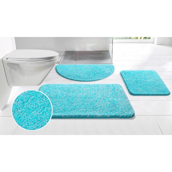 OTTO home Badematte Vanessa meliert, Badvorleger, Badezimmer Teppich, Duschvorleger, Höhe 20 mm, rutschhemmend beschichtet, strapazierfähig, Polyester, rechteck