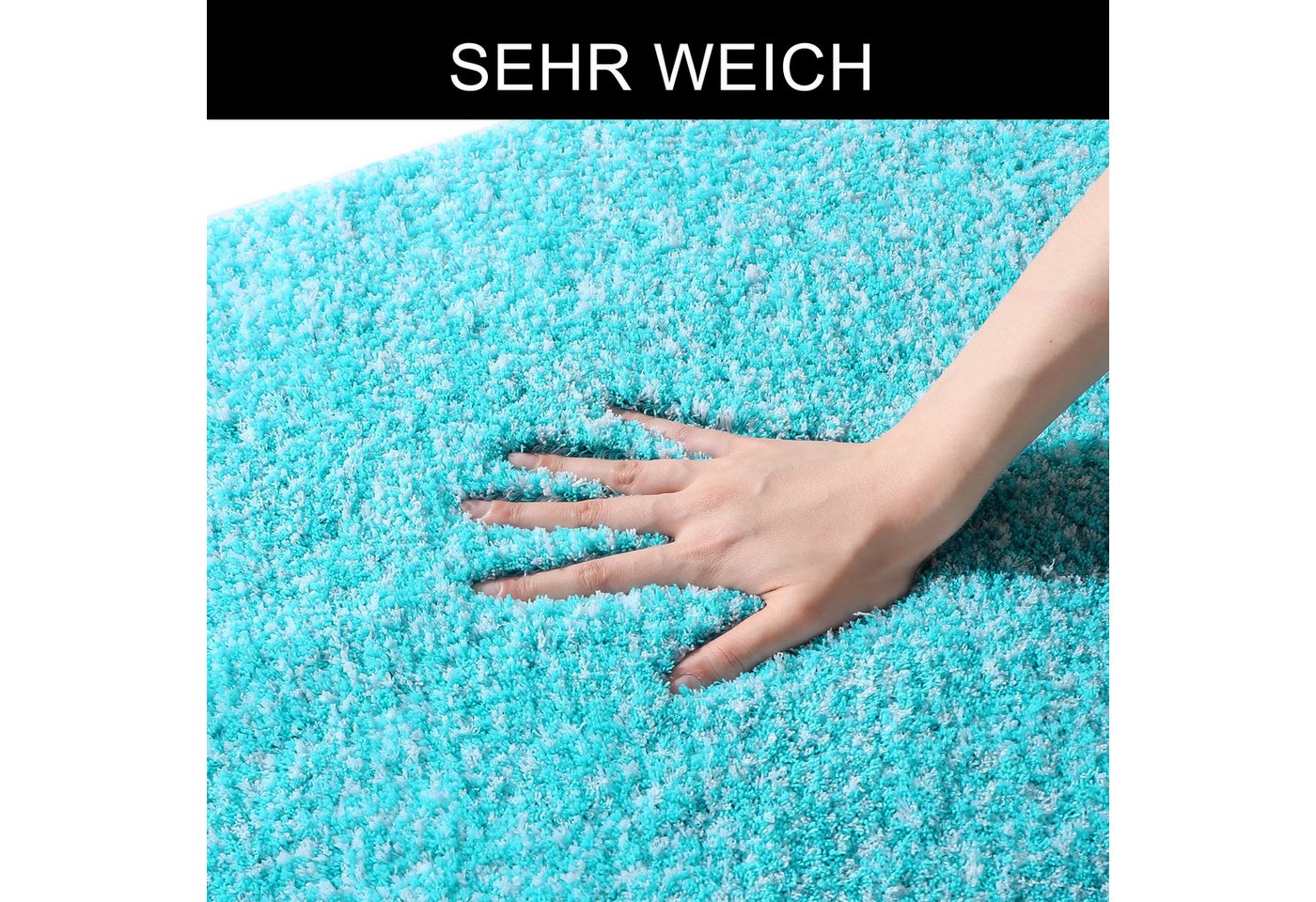 OTTO home Badematte Vanessa meliert, Badvorleger, Badezimmer Teppich, Duschvorleger, Höhe 20 mm, rutschhemmend beschichtet, strapazierfähig, Polyester, rechteck – Bild 5 von 5