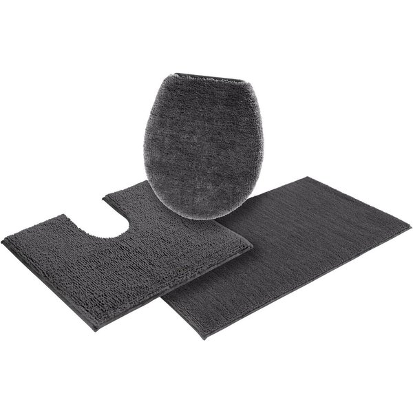 OTTO home Badematte Vanessa, Badvorleger, Badezimmer Teppich, Höhe 10 mm, rutschhemmend beschichtet, schnell trocknend, strapazierfähig, fußbodenheizungsgeeigne
