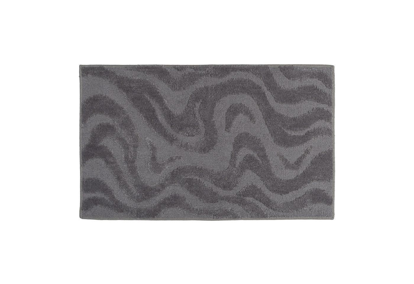 OTTO home Badematte Wave, Badvorleger, Badezimmer Teppich, Höhe 10 mm, rutschhemmend beschichtet, schnell trocknend, fußbodenheizungsgeeignet, Polyester, rechte – Bild 3 von 5