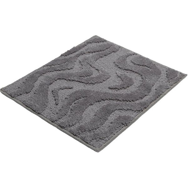 OTTO home Badematte Wave, Badvorleger, Badezimmer Teppich, Höhe 10 mm, rutschhemmend beschichtet, schnell trocknend, fußbodenheizungsgeeignet, Polyester, rechte