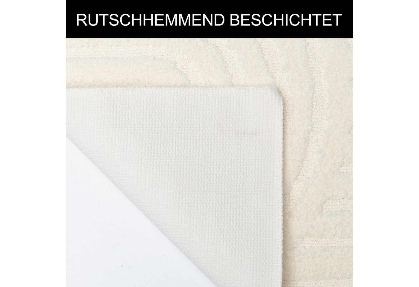 OTTO home Badematte Zen, Badvorleger, Badezimmer Teppich, Duschvorleger, Höhe 10 mm, rutschhemmend beschichtet, schnell trocknend, fußbodenheizungsgeeignet, Pol – Bild 4 von 5