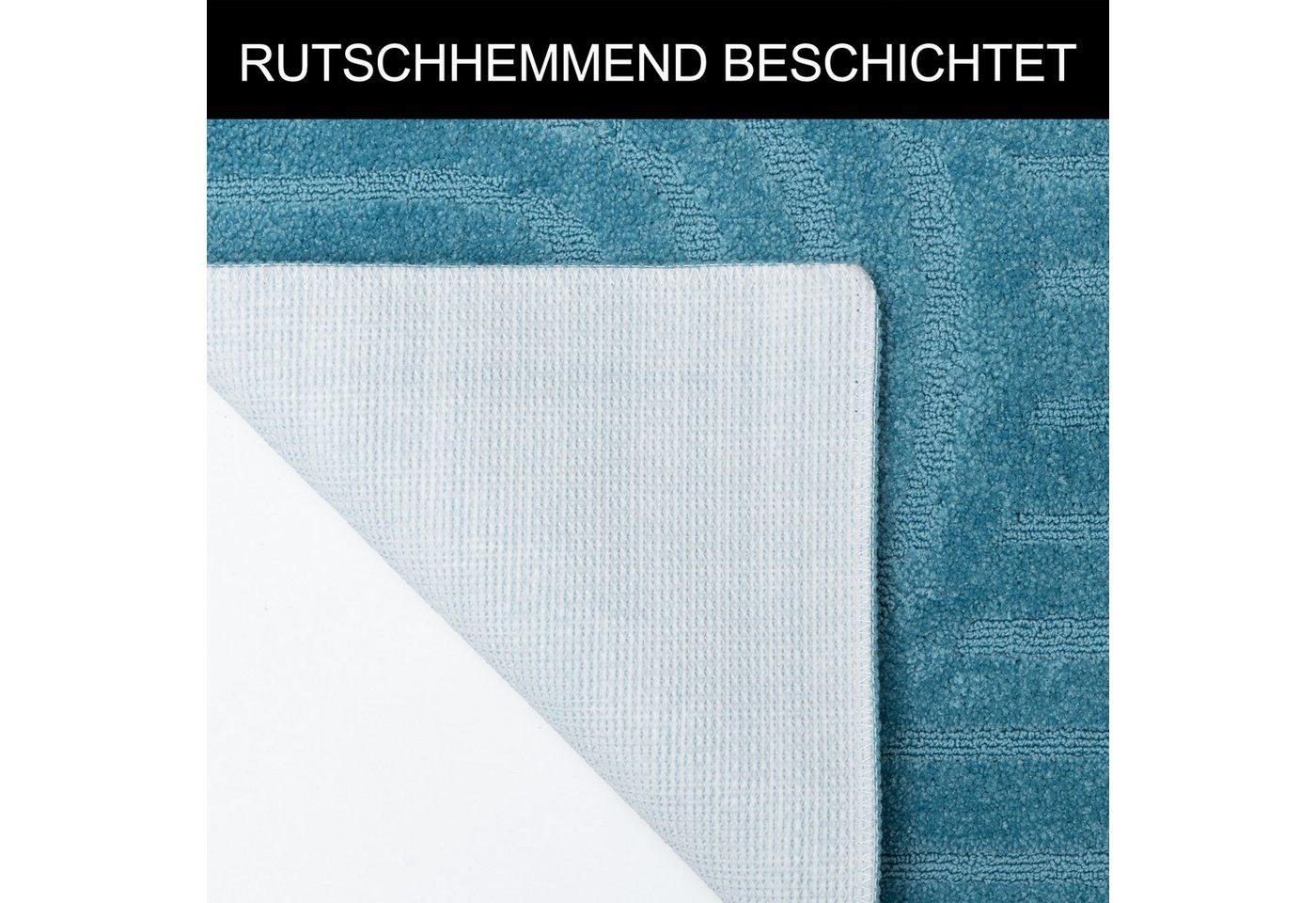 OTTO home Badematte Zen, Badvorleger, Badezimmer Teppich, Duschvorleger, Höhe 10 mm, rutschhemmend beschichtet, schnell trocknend, fußbodenheizungsgeeignet, Pol – Bild 4 von 5