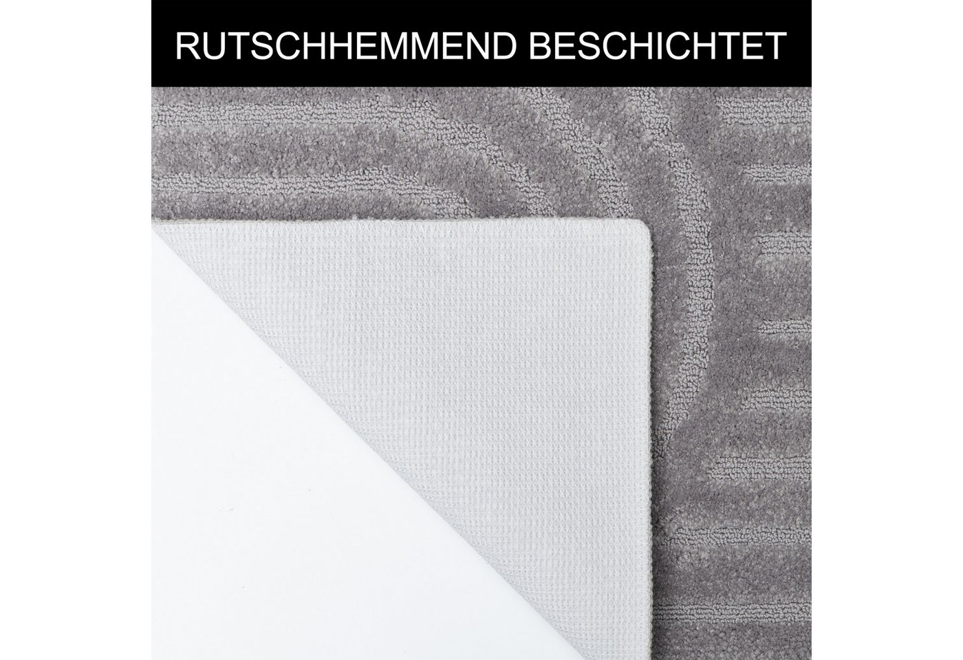 OTTO home Badematte Zen, Badvorleger, Badezimmer Teppich, Duschvorleger, Höhe 10 mm, rutschhemmend beschichtet, schnell trocknend, fußbodenheizungsgeeignet, Pol – Bild 4 von 5