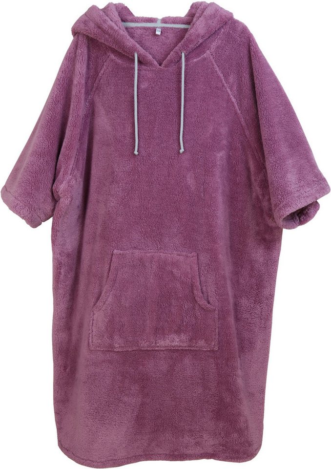 OTTO home Badeponcho Lillou, Surfponcho ideal für Sauna, Spa & im Urlaub, Langform, Microfaser, Kapuze, ohne, weich und kuschelig, plüsch, Fleece, Unisex, für D – Bild 3 von 5