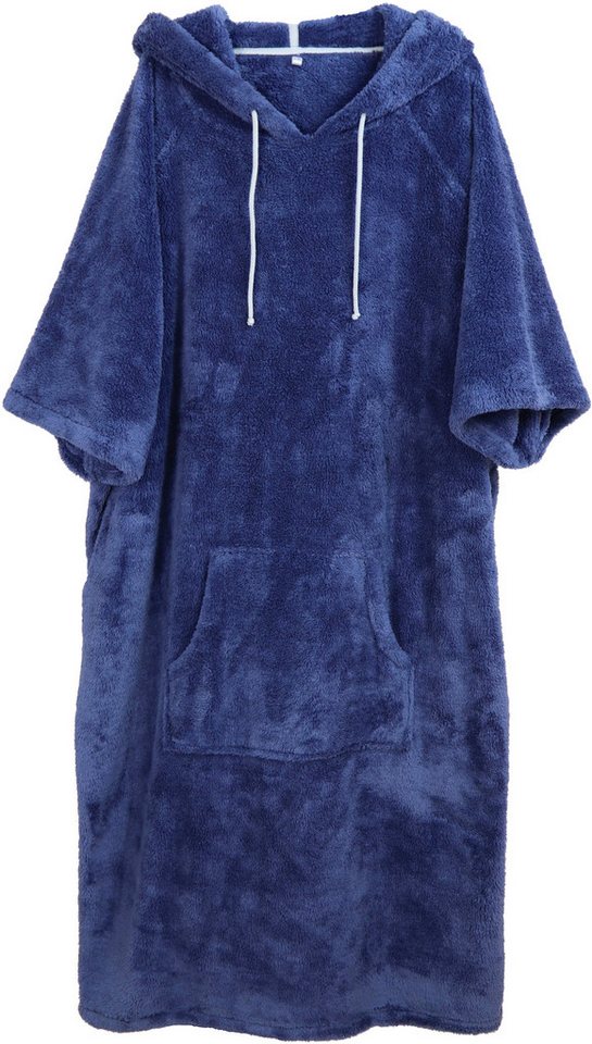 OTTO home Badeponcho Lillou, Surfponcho ideal für Sauna, Spa & im Urlaub, Langform, Microfaser, Kapuze, ohne, weich und kuschelig, plüsch, Fleece, Unisex, für D – Bild 3 von 5