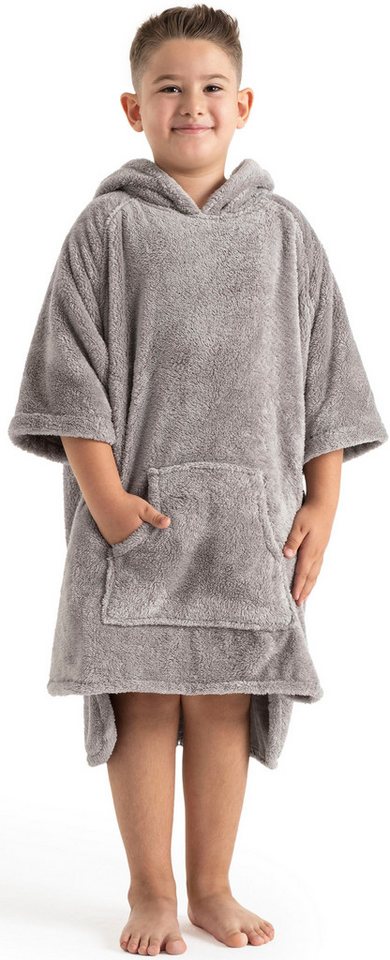 OTTO home Badeponcho Lillou, für Kinder, ideal für Urlaub oder im Schwimmbad, Midilänge, Microfaser, Kapuze, ohne, weich und kuschelig, Fleece, plüsch, Surfponc – Bild 4 von 5