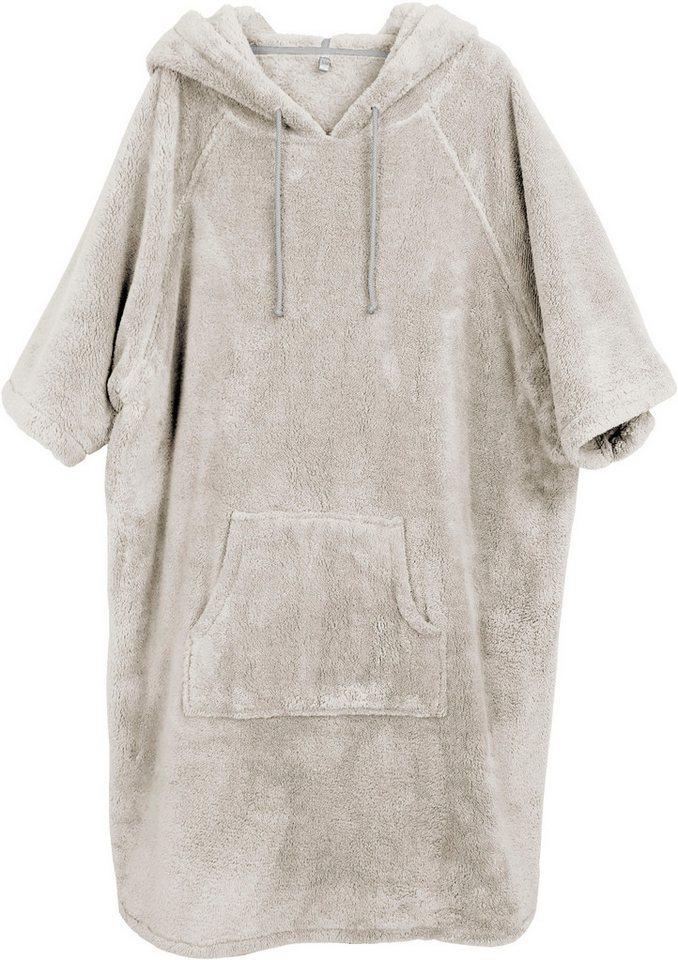 OTTO home Badeponcho Lillou, Surfponcho ideal für Sauna, Spa & im Urlaub, Langform, Microfaser, Kapuze, ohne, weich und kuschelig, plüsch, Fleece, Unisex, für D – Bild 3 von 5