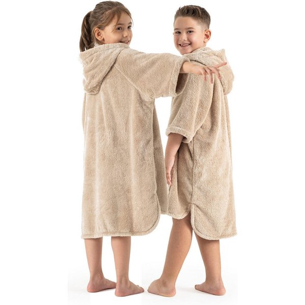 OTTO home Badeponcho Lillou, für Kinder, ideal für Urlaub oder im Schwimmbad, Midilänge, Microfaser, Kapuze, ohne, weich und kuschelig, Fleece, plüsch, Surfponc