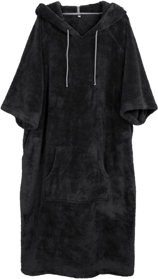 OTTO home Badeponcho Lillou, Surfponcho ideal für Sauna, Spa & im Urlaub, Langform, Microfaser, Kapuze, ohne, weich und kuschelig, plüsch, Fleece, Unisex, für D – Bild 3 von 5