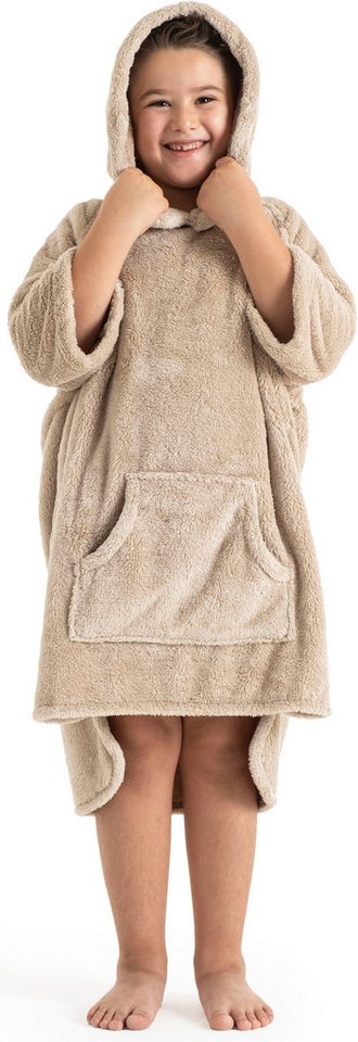 OTTO home Badeponcho Lillou, für Kinder, ideal für Urlaub oder im Schwimmbad, Midilänge, Microfaser, Kapuze, ohne, weich und kuschelig, Fleece, plüsch, Surfponc – Bild 4 von 5