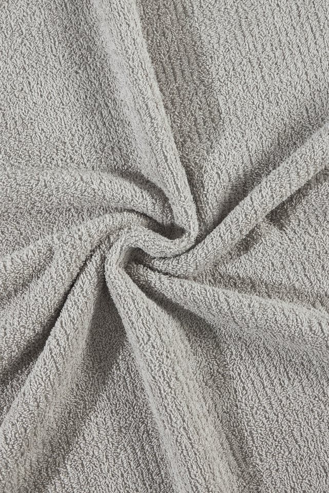 OTTO home Badetuch Riva, 80x150, Premium Handtücher, 500 gr/m², Webfrottier (1-St), Hoch-Tief-Struktur, Streifen, weich, 5 Jahre Garantie – Bild 5 von 5