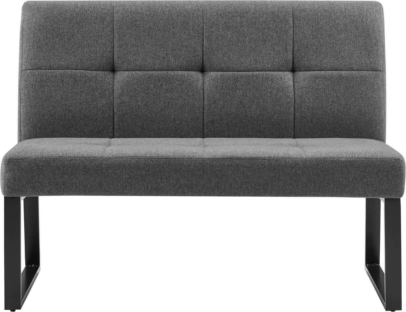 OTTO home Bank Geranie, Strukturstoff Bezug, schwarzes Metallgestell, Breite 121 cm – Bild 5 von 5
