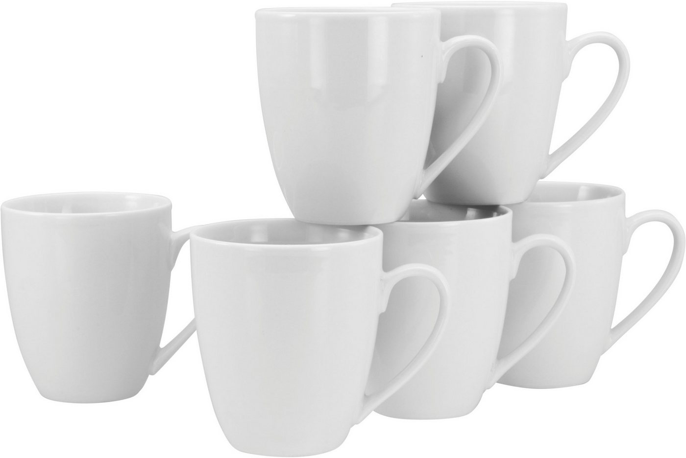 OTTO home Becher Alff, 6-tlg., Porzellan, Kaffeebecher, Geschirr-Set, harmonische, trendige Coupeform, 6-teilig – Bild 2 von 3
