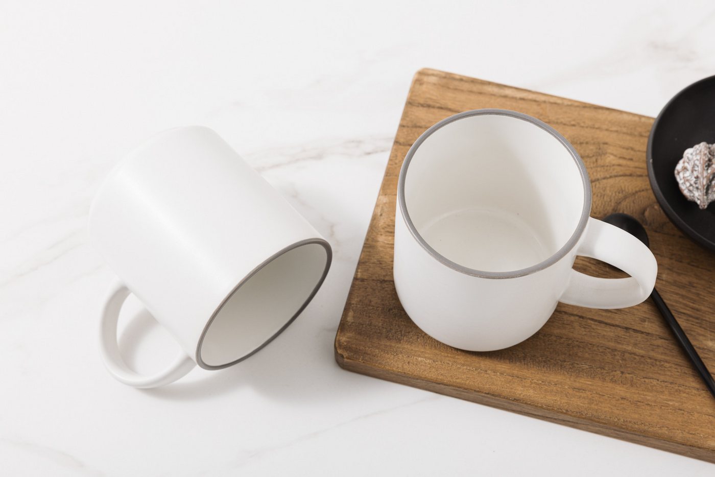 OTTO home Becher Kaffeebecher Ylvii, 6er Set, 6-tlg., Steinzeug, spülmaschinenfest und mikrowellengeeignet, 350 ml – Bild 3 von 5