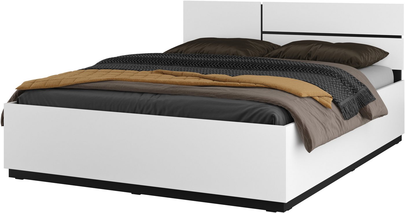 OTTO home Bett Cross, moderner Bettrahmen, Doppelbett in zwei Grössen, stabiles Bettgestell – Bild 2 von 5