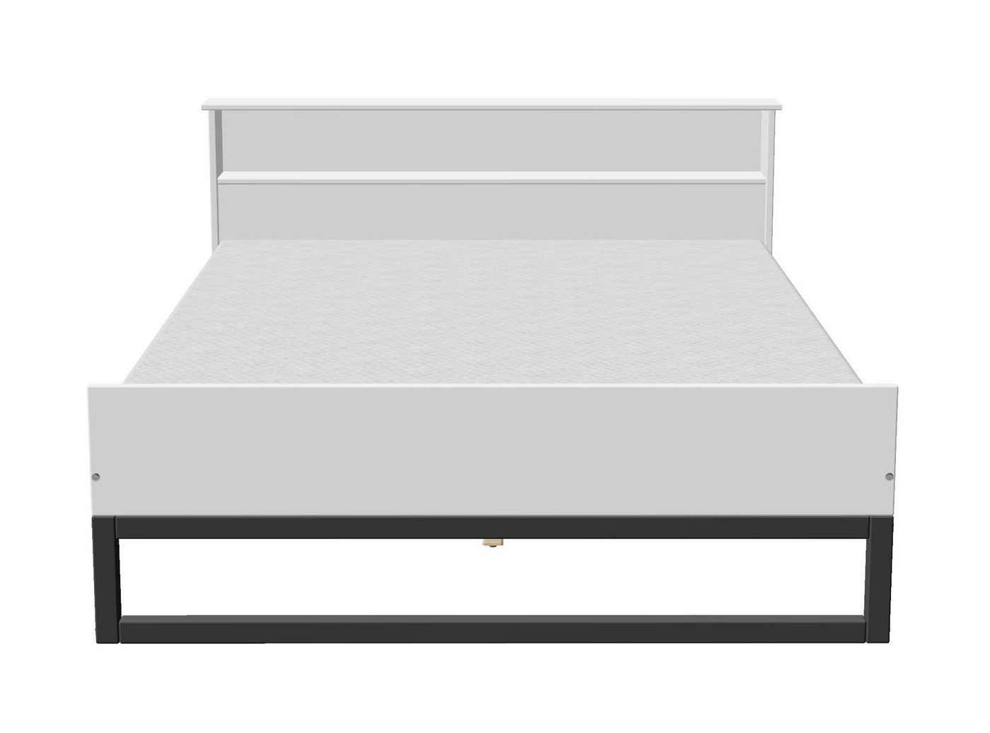 OTTO home Bett Pannor, Industrial Design, mit Regal, Lattenrost inklusive (Liegefläche Breite 140 oder 180cm), Kufengestell, bis 200 kg belastbar, FSC-zertifizi – Bild 4 von 5