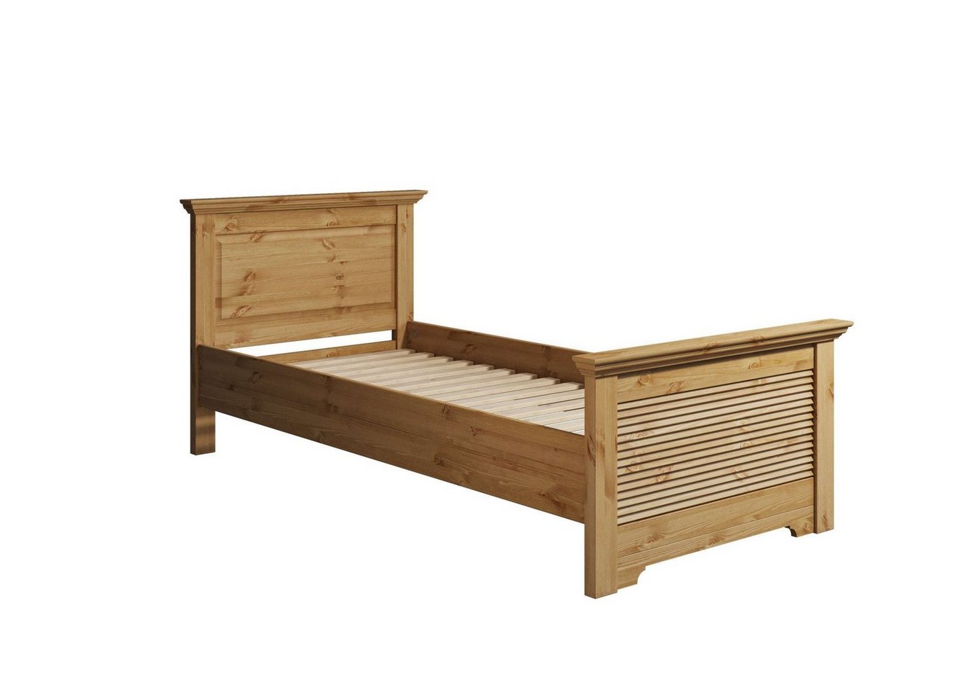 OTTO home Bett Rauna, Landhausstil, edles Design mit Lamellen und Kassetten, 2 Farben (Breite/Belastbarkeit 180cm=220 KG, 90cm=120KG), FSC® zertifiziertes Kiefe – Bild 2 von 5