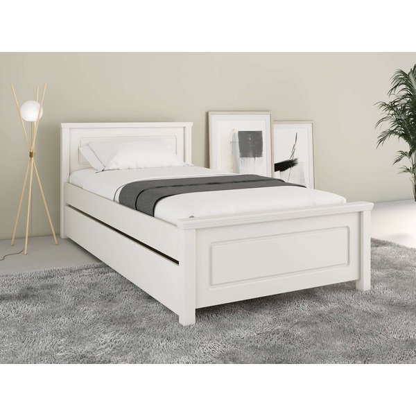 OTTO home Bett Svea, Komforteinstiegshöhe und Breite, auch für Senioren geeignet (H/B/L ca. 86/149,6/200 cm), Belastbarkeit 170KG! Schublade optional, Massivhol