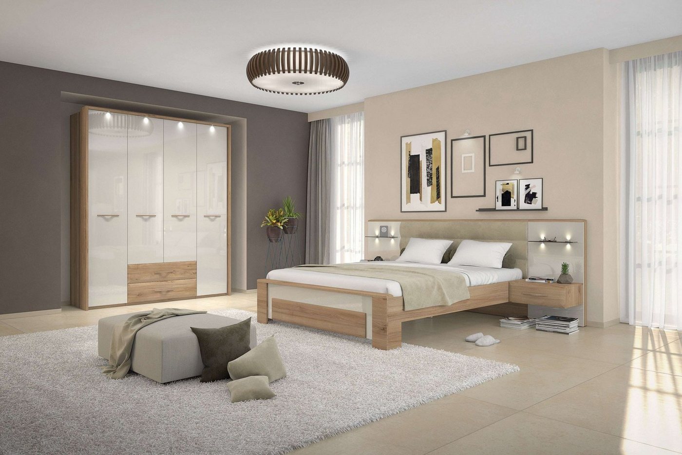 OTTO home Bettgestell Gala, 160 oder 180x200cm Liegefläche, FSC-zertifiziert (optional passende Stauraumschubladen und Nachttische erhältlich), bequem gepolster – Bild 2 von 5