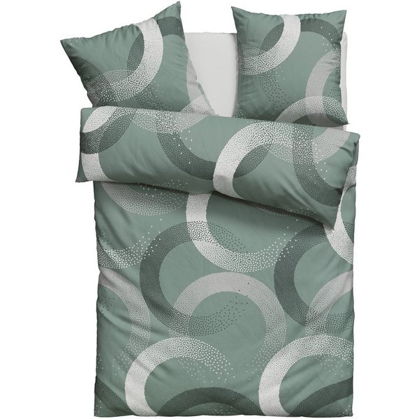OTTO home Bettwäsche Balisa, Linon, 2 teilig, ab Größe 135x200 cm, aus 100% Baumwolle, Bettwäsche mit Kreisen