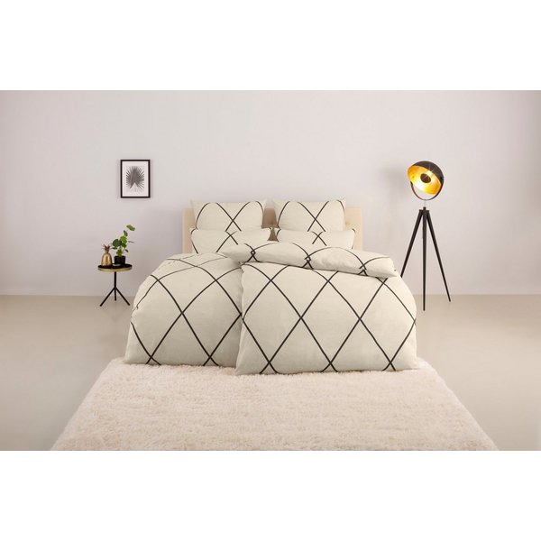 OTTO home Bettwäsche Belle in Gr. 135x200 oder 155x220 cm, Bettwäsche-Set gemustert, Renforcé, 2 teilig, Renforcé Qualität, Reißverschluss, 100% Baumwolle