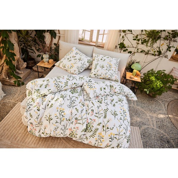 OTTO home Bettwäsche Claara, Renforcé, 2 teilig, mit Blumen Design, skandinavisch, romantische Bettwäsche