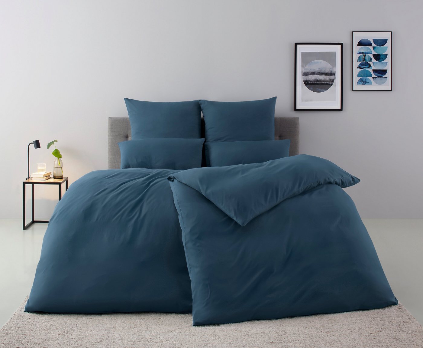 OTTO home Bettwäsche Desner 100% Microfaser, extra weich, allergikerfreundlich, Microfaser, 2 teilig, Premium Qualität, uni, schnell trocknend, pflegeleicht, ab – Bild 5 von 5