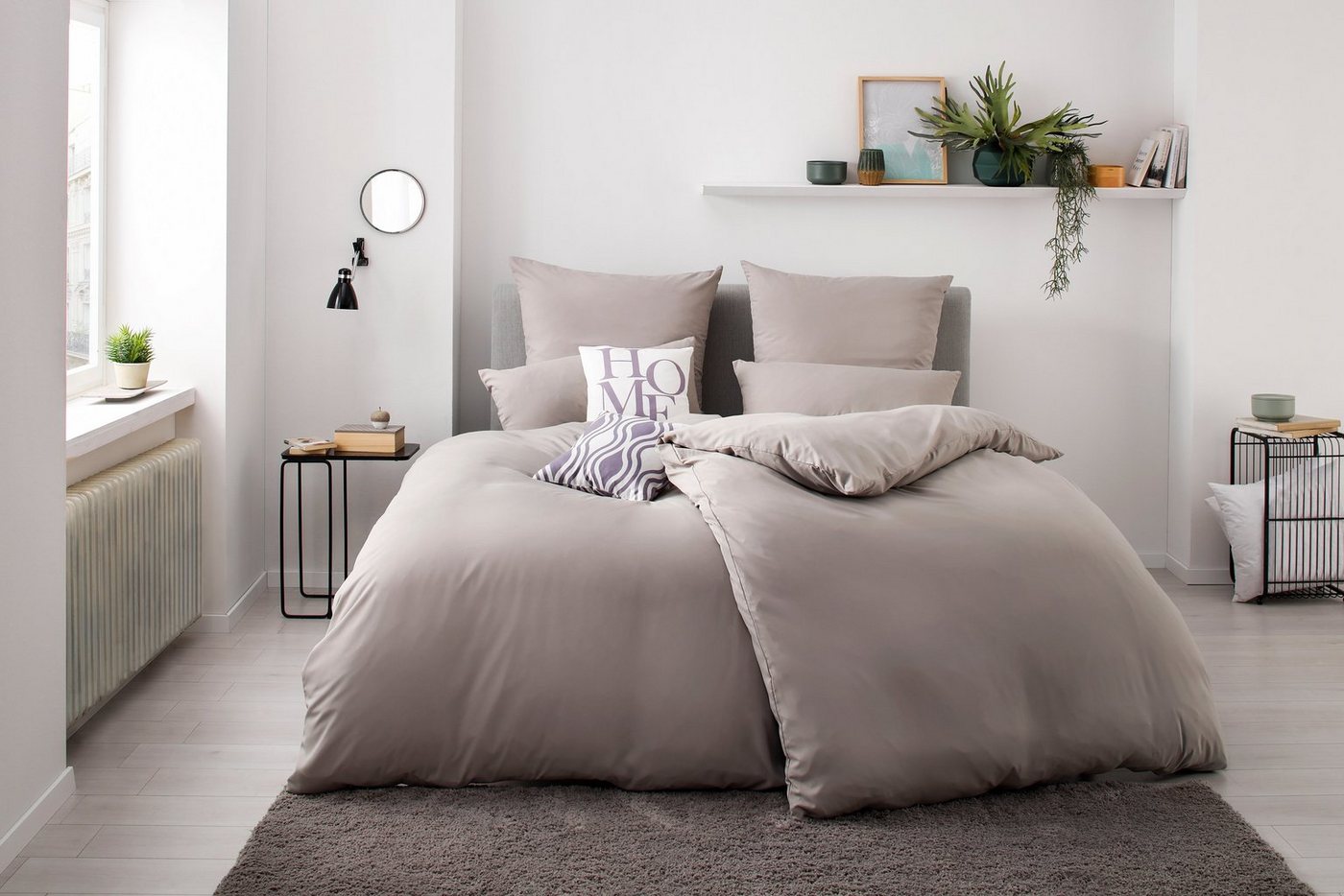 OTTO home Bettwäsche Desner 100% Microfaser, extra weich, allergikerfreundlich, Microfaser, 2 teilig, Premium Qualität, uni, schnell trocknend, pflegeleicht, ab – Bild 5 von 5