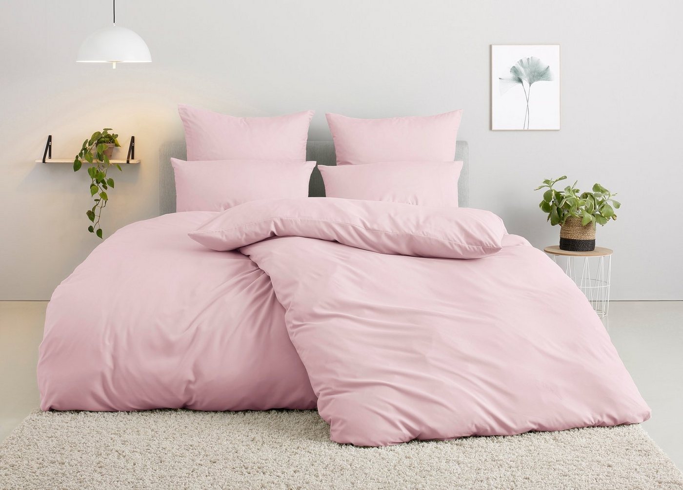 OTTO home Bettwäsche Desner 100% Microfaser, extra weich, allergikerfreundlich, Microfaser, 3 teilig, Premium Qualität, uni, schnell trocknend, pflegeleicht, ab – Bild 2 von 5