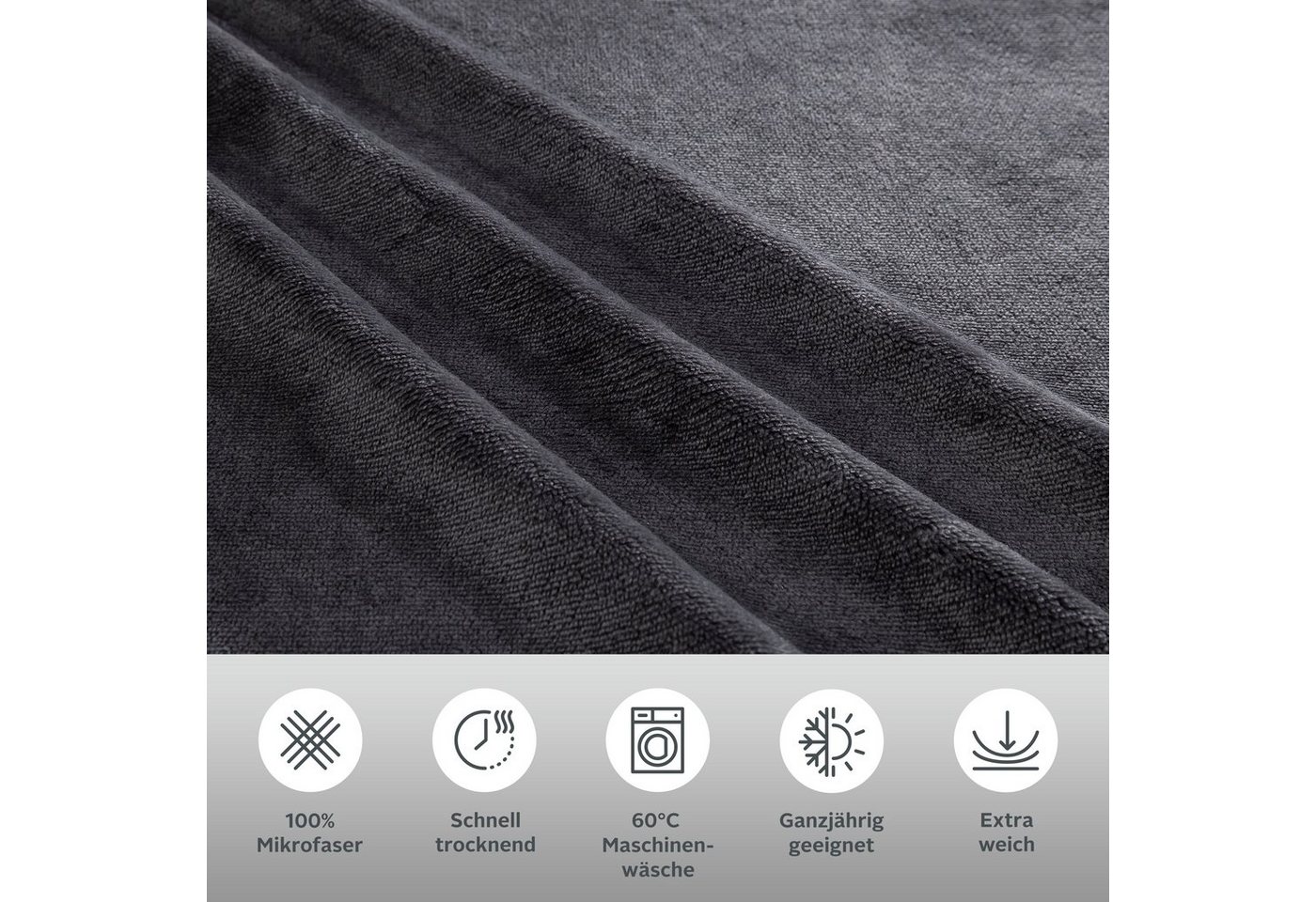OTTO home Bettwäsche Desner3, besonders weich im Griff, Cashmere-Touch, Fleece, 3 teilig, Bettwäsche mit Reißverschluss – Bild 3 von 5