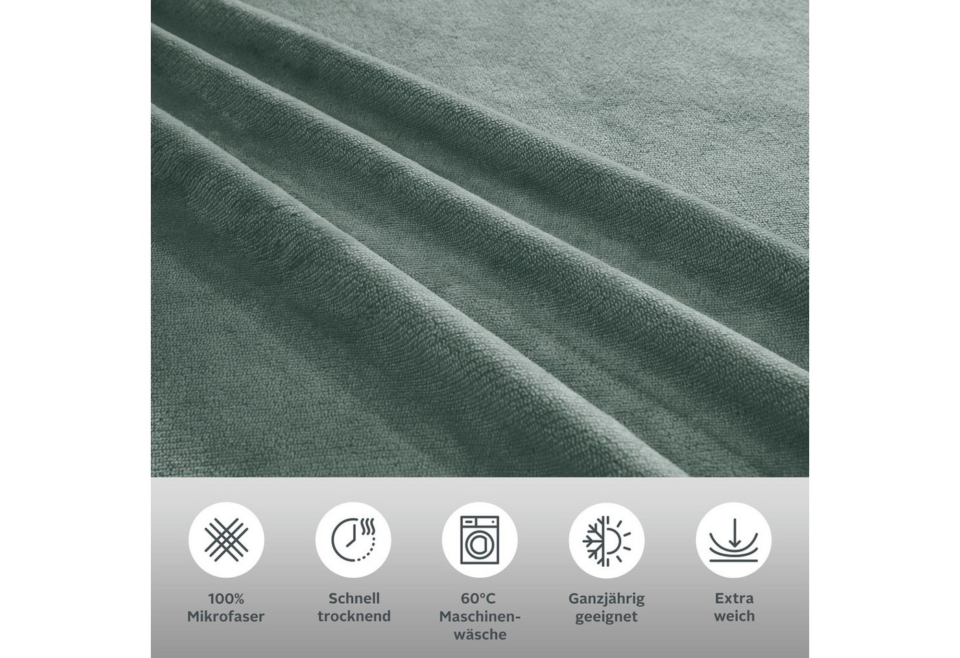 OTTO home Bettwäsche Desner3, besonders weich im Griff, Cashmere-Touch, Fleece, 2 teilig, Bettwäsche mit Reißverschluss – Bild 2 von 5