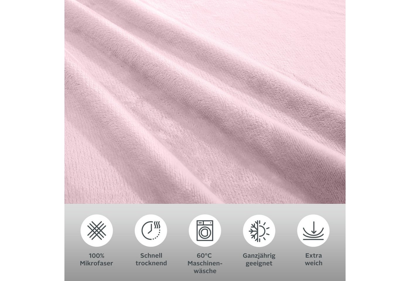 OTTO home Bettwäsche Desner3, besonders weich im Griff, Cashmere-Touch, Fleece, 2 teilig, Bettwäsche mit Reißverschluss – Bild 3 von 5